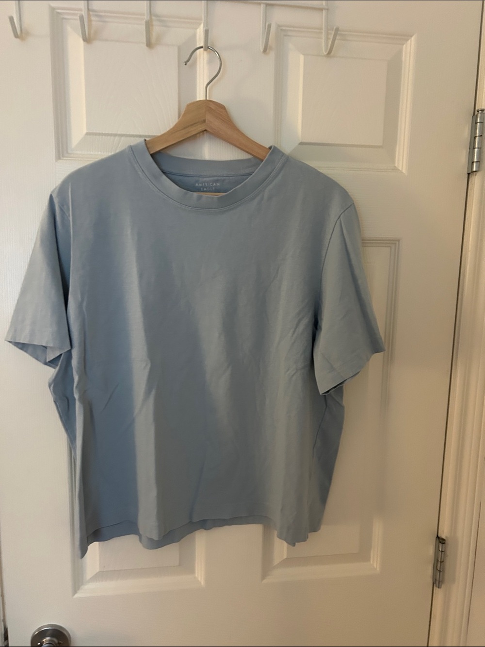 American Eagle Outfitters Pale Blue Short Sleeve Crew Tee